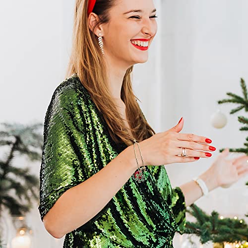 Madison Tyler Christmas Charms 3 Pcs Bangle Bracelet Set Gold Plated thumb #3