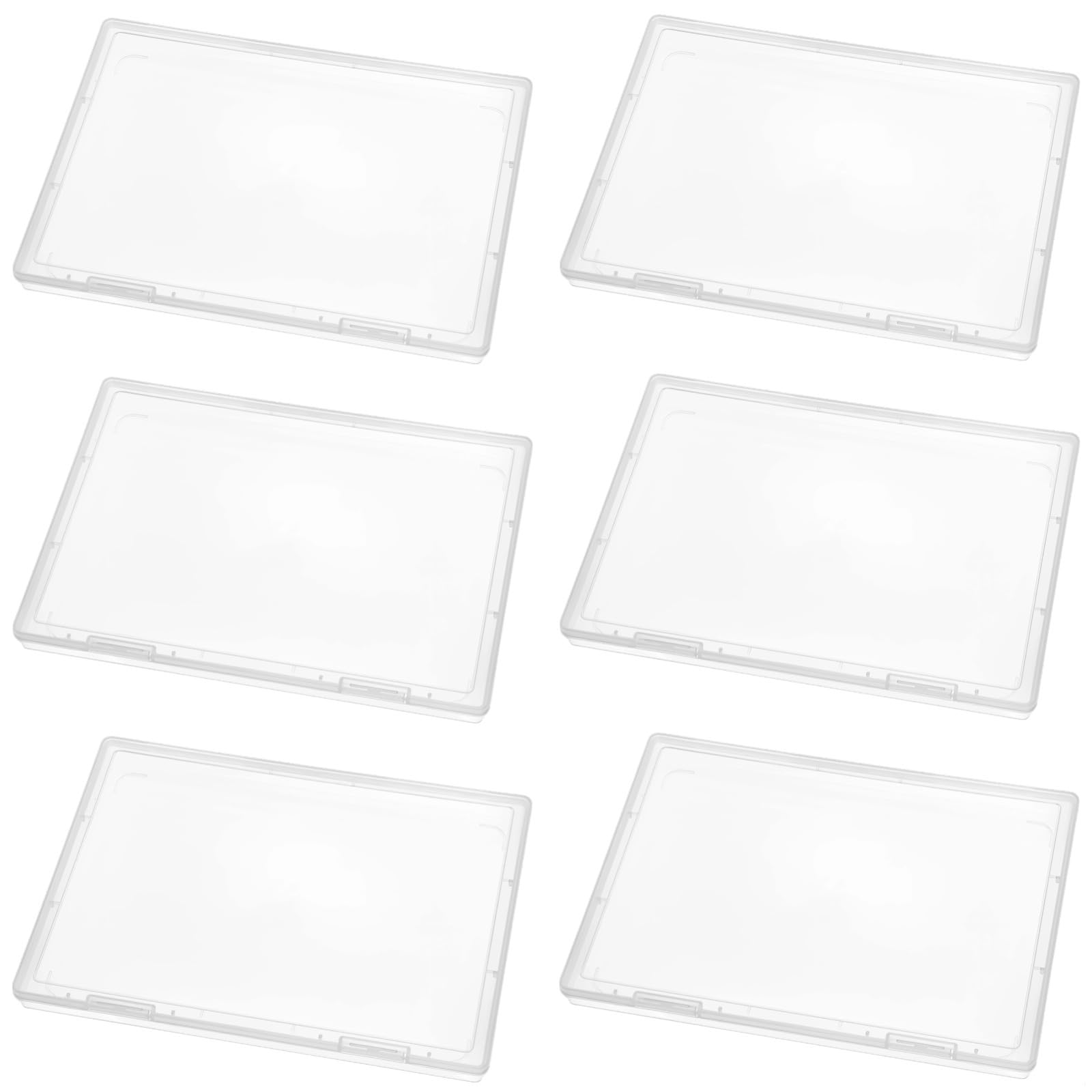 6-częściowy zestaw przezroczystych etui do przechowywania, 30 x 20 cm, pyłoszczelne i odporne na wilgoć pudełka na zdjęcia do scrapbookingu, materiałów biurowych i teczek