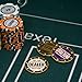 Dealer Button Small Blind Big Blind Metals Poker Gaming Accessory Set of 3 for Texas Hold 'em Blackjack Card Games
