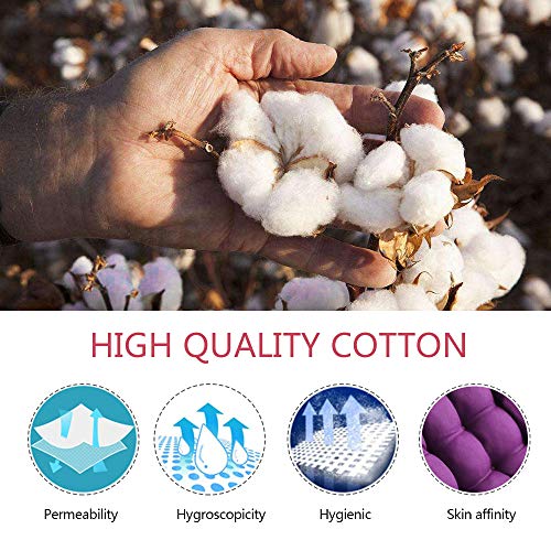 Scorpiuse Chair Pads With Ties 15"X15" Non-Slip Soft Seat Cushions Set Of 4 Breathable Pearl Cotton Filling Seat Cushion For Dining Living Room Kitchen Office Chair Den (15" X 15", Purple) #TOP4