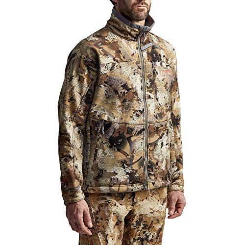 SITKA Gear Men's Dakota Windstopper Water Repellent Breathable Camo Hunting Jacket, Waterfowl Marsh, X-Large
