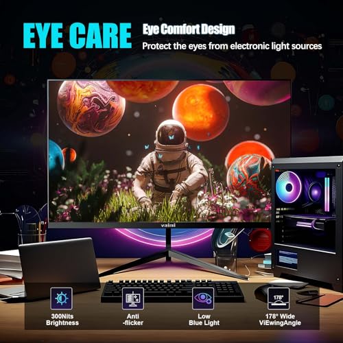Image of Gaming Monitor, 27 Inch 180Hz 1ms, FHD 1080P, IPS Computer Gaming Monitor, 1000:1, 99% sRGB, FPS /RTS, MPRT 1Ms|FreeSync|HDR|Low Blue Light|HDMI DP| VESA Support, HDMI Cable Included