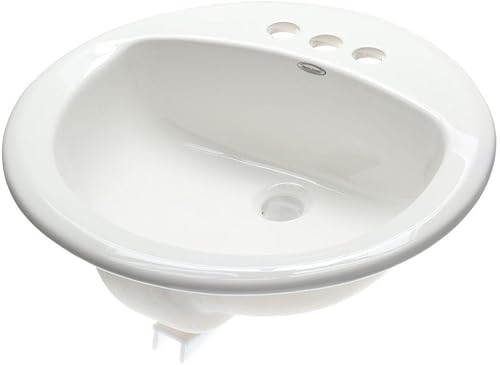 American Standard 0491019.020 Ronda Lyn Lavabo de baño, 7.795 in de alto x 19-18 pulgadas de profundidad, porcelana vítrea, 15.0 in x 12.4 in, blanco