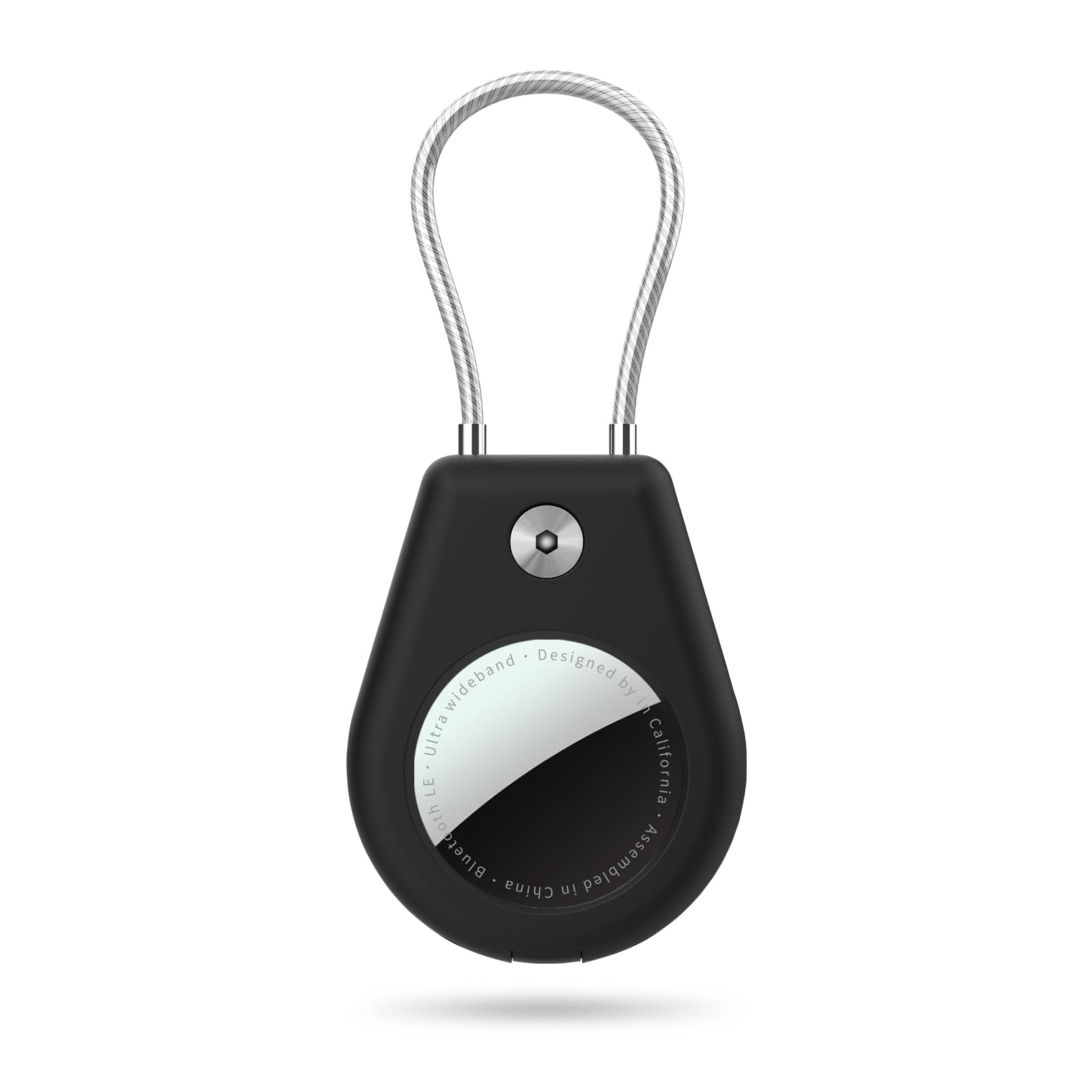 Protect Case Compatible with Apple AirTag, Secure GPS Tracker Holder with Wire Cable Shockproof & Anti-Theif Suitable for Keychain, Keys, Luggage,