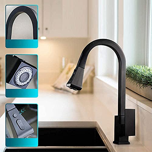 Robinet mitigeur de cuisine avec douchette rotative et extensible - 3