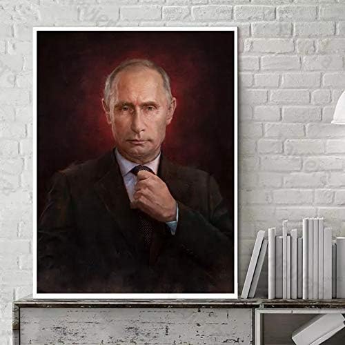 Amazon Co Jp ロシア大統領ウラジミールプーチン肖像画アート画像キャンバスポスターとプリントhdプリント油絵壁画リビングルーム家の装飾フレームレス絵画 ホーム キッチン
