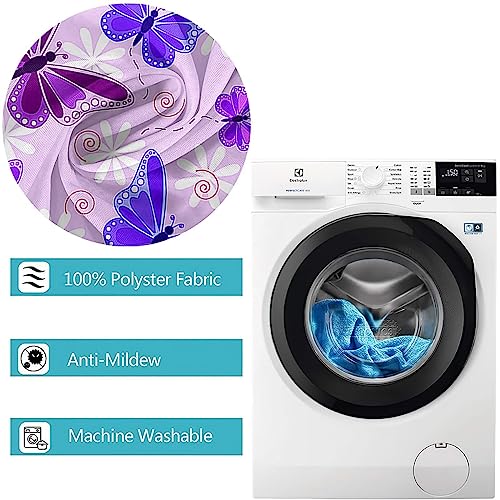 Rideau de douche violet KnSam 300x200 cm en polyester imperméable - 6