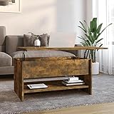 Grand espace de rangement : cette table basse moderne dispose d'un compartiment de rangement dissimulé, qui offre beaucoup d'espace pour ranger vos livres et magazines à portée de main et les protège de la poussière