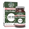 Vital Planet - Organic Flora Probiotics for Women, Women's Daily Shelf Stable Probiotic 30 Billion CFU, 60 Diverse Strains, Prebiotic Organic Mushroom Blend, Immune and Digestive Health 30 Capsules