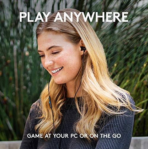 Image of Logitech G333 Gaming Earphones with Gaming-Grade Dual Drivers with USB-C Adapter & in-line Mic and Volume Control with 3.5mm aux - Black