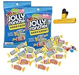 CLASSIC ORIGINAL JOLLY RANCHER HARD CANDY (2 PACK -7 OZ Each) | Individually Wrapped Assorted Fruit Flavor - Blue Raspberry, Green Apple, Cherry, Grape, watermelon | Cholesterol-free Fat-free Hard Candy | SameDay Shippers Bag Clip Included