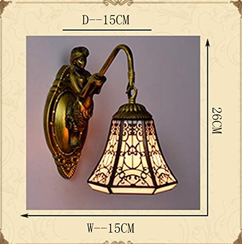 Lampe murale vitrail E27 éclairage ciblé pour cage escalier - 2