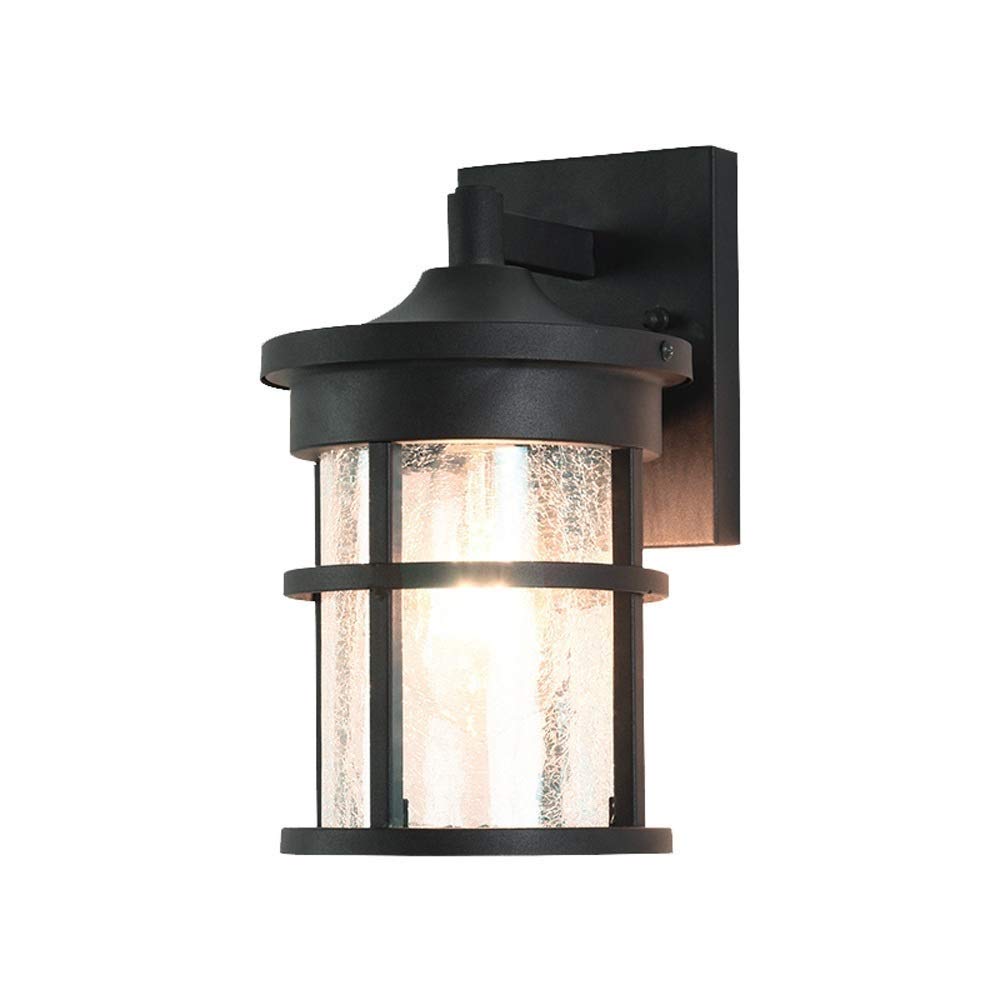 Lumière murale extérieure LED style industriel en verre et métal rétro - 8