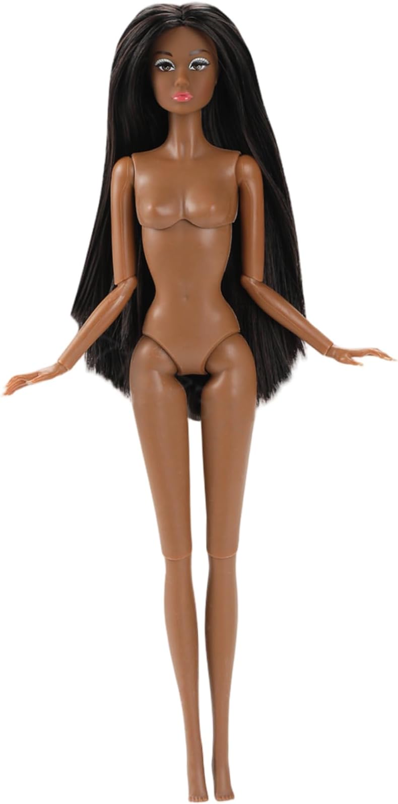 Posable Figure, 1/6 Scale Action Figure, Posable with Black Hair, 1/6 Female Body for Display and Collection