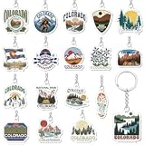 Landical 18/54pcs Acrylic Us Keychain Bulk, 18 Pcs, Colorado