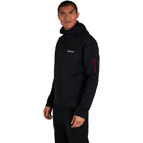 Berghaus Mens PRAVITALE Mountain 2.0 Hooded Jacket Dark Grey/Black (X-Large)