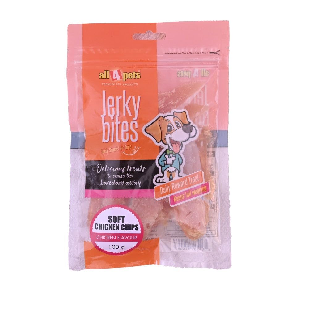 Jerky Bites Dog Treat – Soft Chicken Chips (100 g)