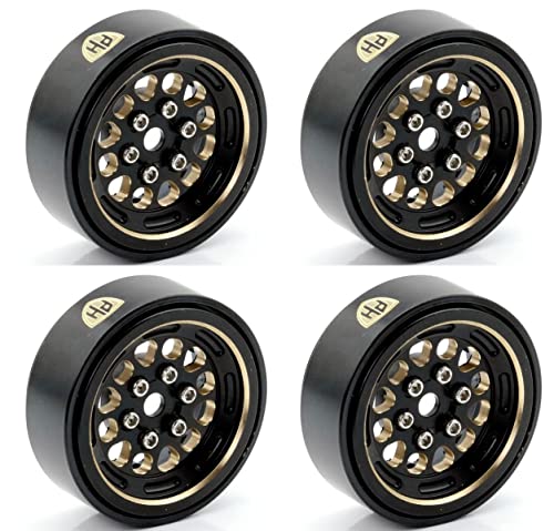 Roues laiton noir SCX24 Powerhobby jantes micro crawler Axial
