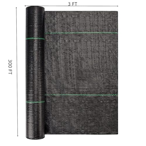 3ftx300ft Garden Landscape Fabric Weed Barrier Fabric Heavy Duty,Weed Blocker Fabric, Geotextile Fabric Under Gravel,Garden Tarp to Prevent Weeds, Landscaping Fabric, Driveway Fabric - Image 3