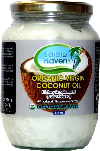Edible Haven Organic Virgin Coconut Oil 470 mL (16 oz.)