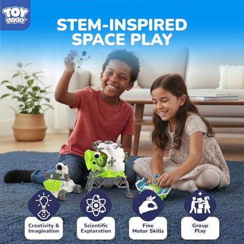 image for TOY Life Lunar Space Toy for Kids 3-5, Rocket Ship Toy with Astronaut 