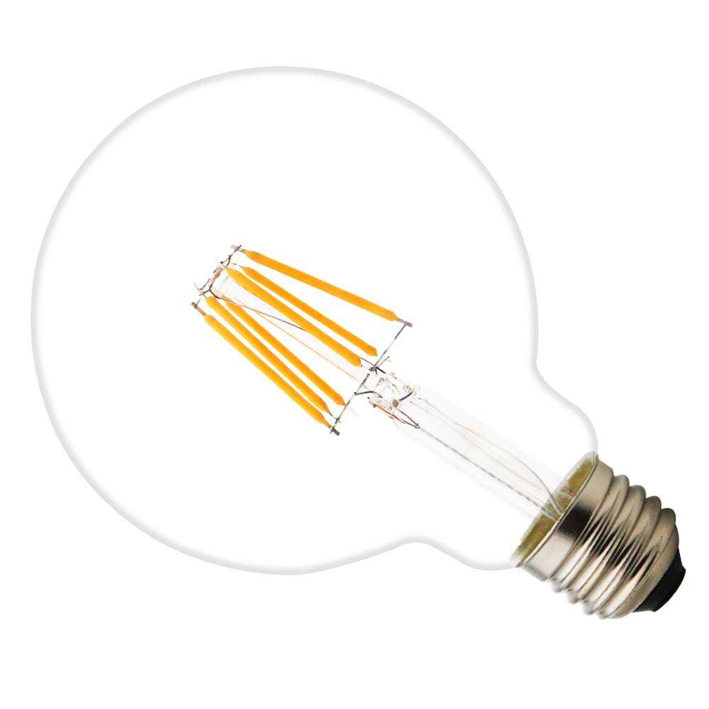 18X E27 Bombillas Edison Retro G95 Bombilla Vintage 6W LED Blanco Cálido 2200k,LED Bombilla Filamento AC 220V