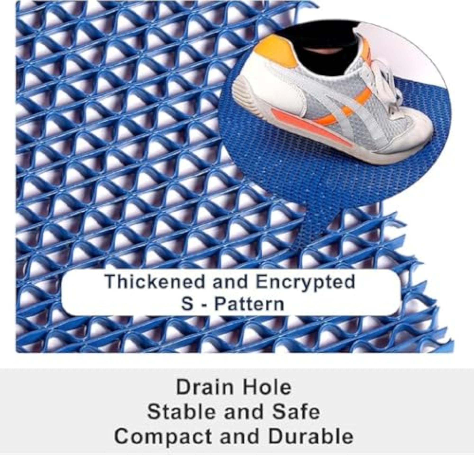 Waterproof Multipurpose PVC Rubber Mat for Bathroom, Kitchen