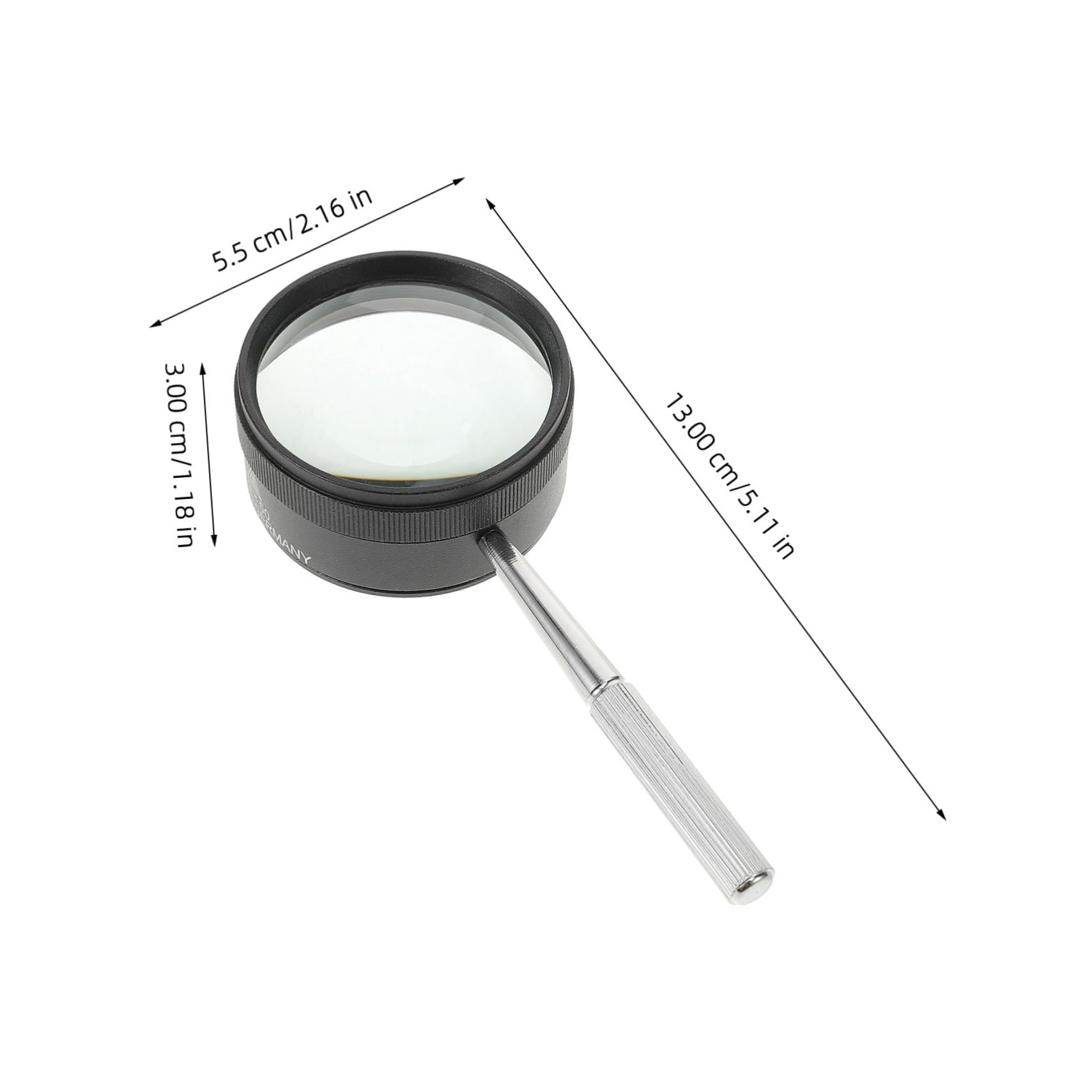 Didiseaon 3piezas Lupa De Identificación Mango De Metal Completo para Joyas Monedas y Sellos Herramienta Óptica Portátil para Lectura y Observación Detallada