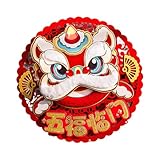 Decoración festiva: el adhesivo para ventana de Año Nuevo chino es un fantástico regalo de bendición para nuestra familia, amigos y colegas, y añade un toque festivo a tu hogar durante las celebraciones del Año Nuevo Lunar