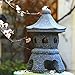 Produktbild Uziqueif Japanische Laterne Frostschutz-Gusssteinpagode Japanische Art-Garten-Lampe Steinlaterne, Tachi-Gata-Pagode Gartenlaterne Steineffekt Skulptur-Garten-Dekoration Statue,49cm
