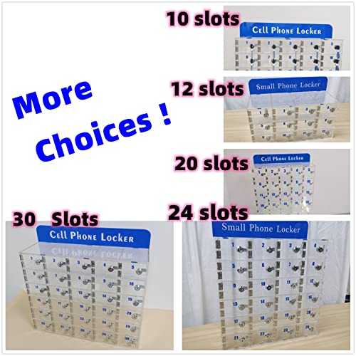 Zinging Life No Confused For Each Key Clear Cell Phone Locker Box With Door Locks And Keys Wall-Mounted Cell Phones Storage Cabinet Pocket Storage Locker Box For Office Classroom #TOP6