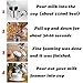 COLIBYOU Manual Milk Frother, Stainless Steel Hand Pump Milk Foamer, Handheld Milk Frothing Pitchers,Manual Operated Milk Foam Maker For Cappuccions and Coffee Latte 14-Ounce/400ml