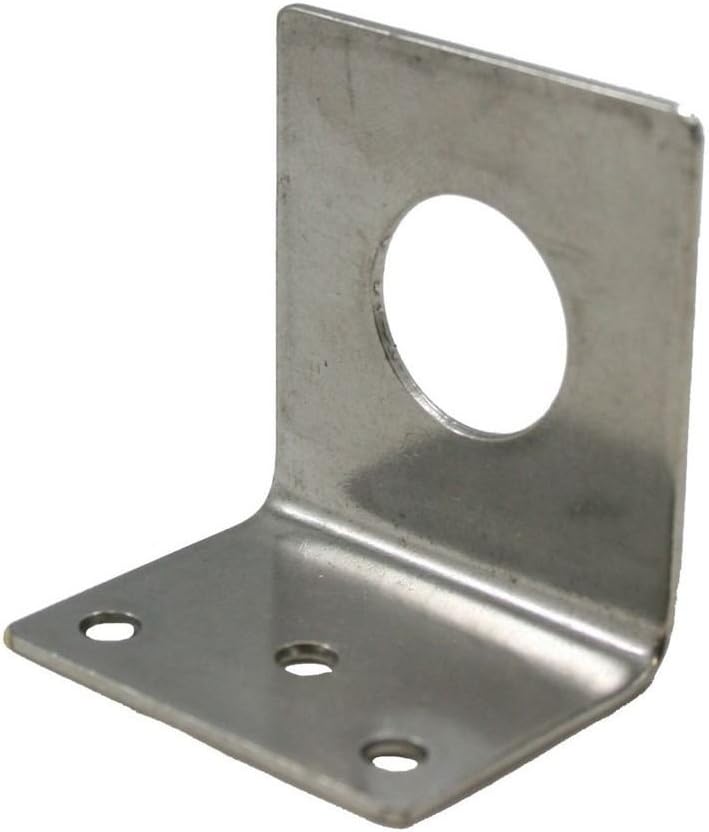 tram-browning L-Bracket 1255 3/4 Hole Stainless Steel NMO 3/4 Hole Mount L Bracket Mobile Antennas Motorola Kenwood Vertex HYT for UHF VHF Coax NMO Mount Cable Mobile Antennas Car Truck Hood install