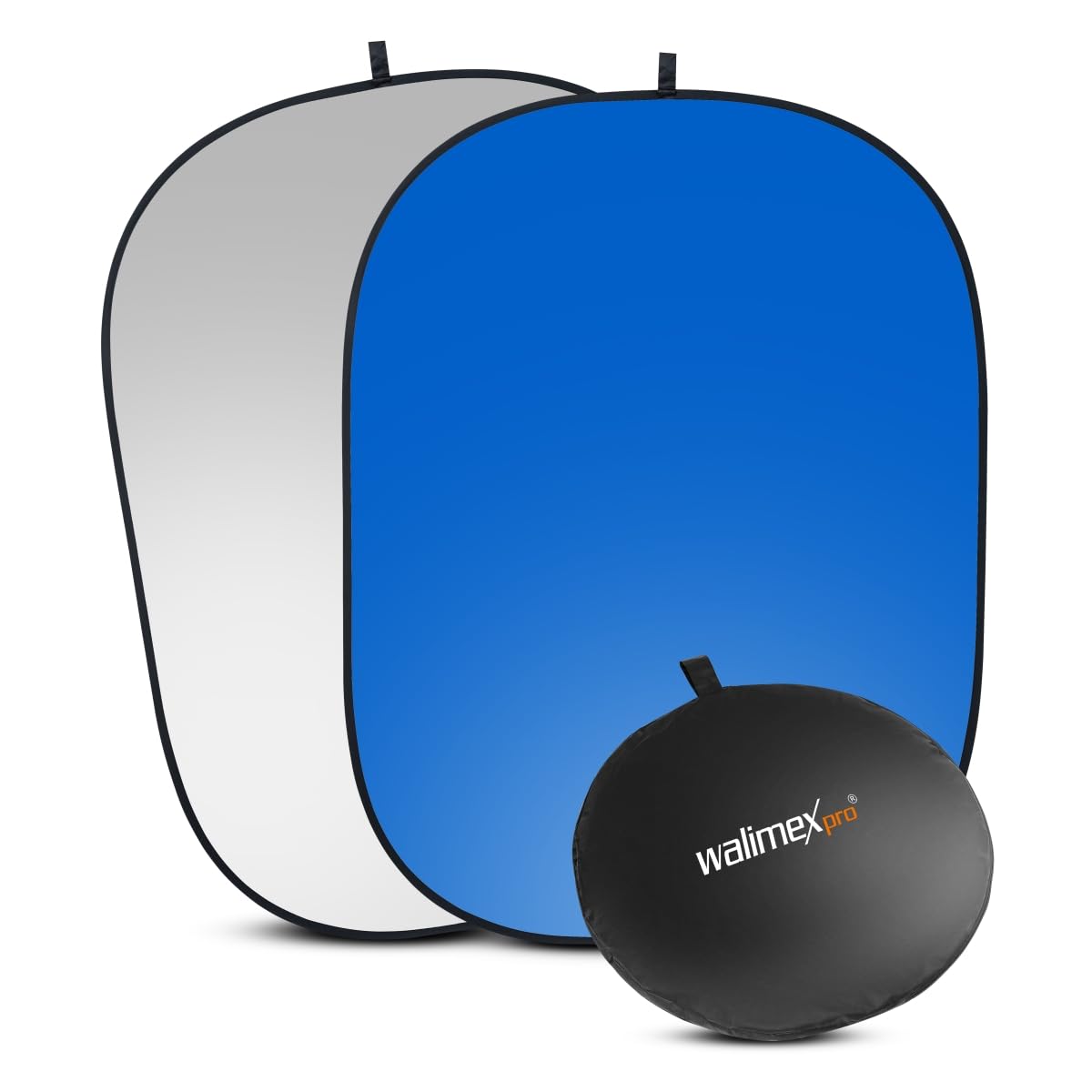 Walimex - Juego de reflectores Plegables (180 x 210 cm), Color Gris y Azul