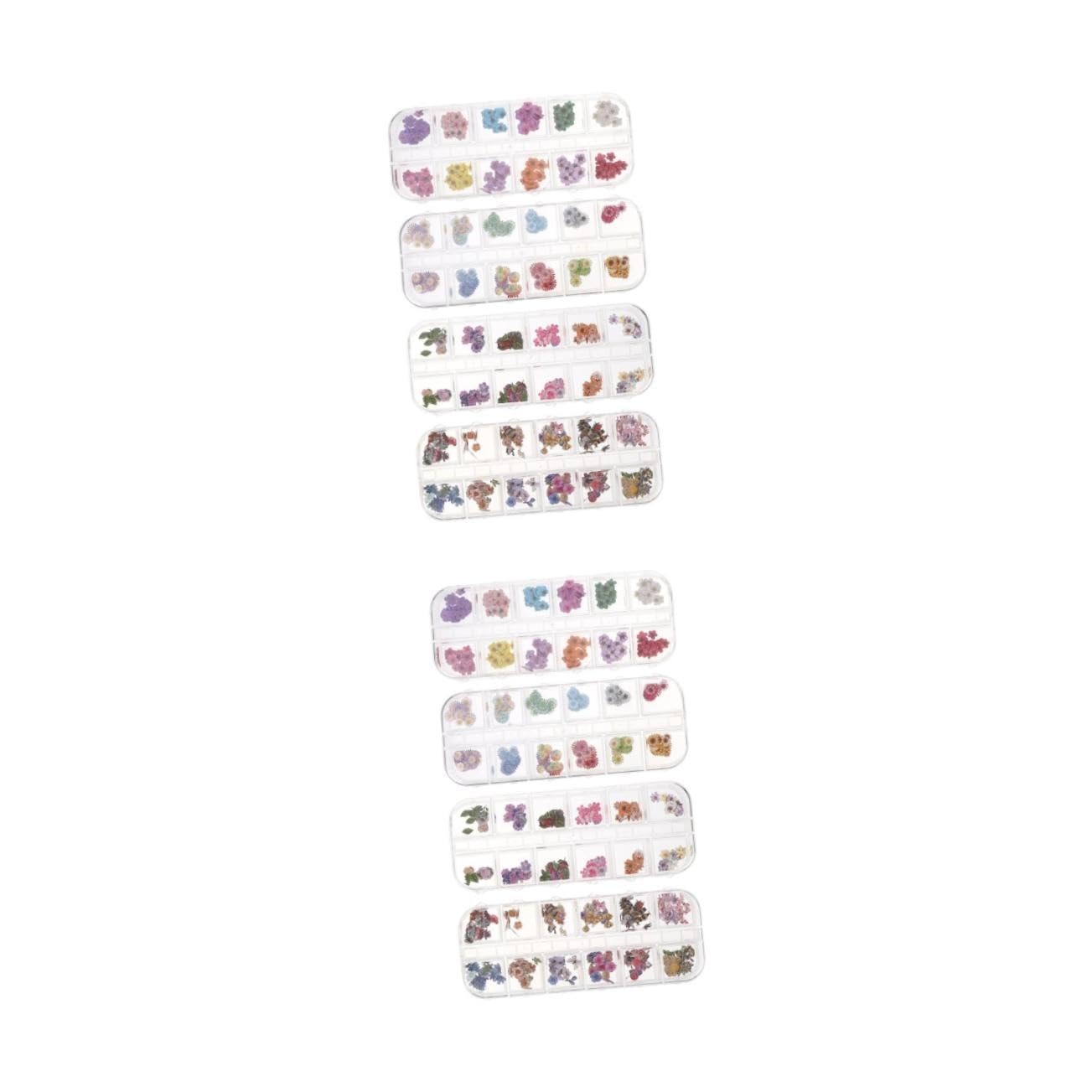 2 Series Pegatinas De Flores Margarita Para Uñas Decoración De Manicura De Madera De Cajas De Adornos Para Nail Art Para Diy Y Profesional 4 Cajas*2