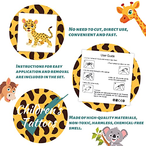 Winthrop 240 Pcs Jungle Animal Temporary Tattoos For Kids thumb #6