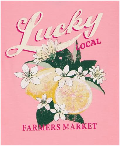 Image of Lucky Brand Girl's Short Sleeve Graphic T-Shirt, Tagless Cotton Tee with Fun Designs