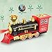 Hot Bee Train Set - Train Toys for Boys with Smokes, Lights and Sound, Toy Train Set for Under Christmas Tree, Toddler Model Trains for 3 4 5 6 7 8+ Years Old Kids Christmas Toys Gifts