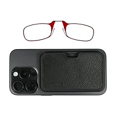 Black Pu Leather Case / Red Glasses