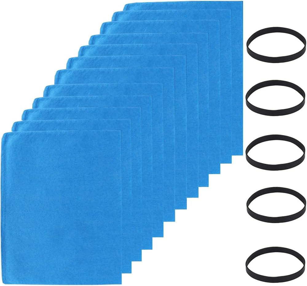 Shop Vac Filter Bags for Stanley 1 2 3 4 5 6 gallon Wet/Dry Vacuum SL18129,SL18116P, SL18115P, SL18115, SL18130, SL18116, Part# 25-1217 with 3 Retaining Bands (8 Pack)
