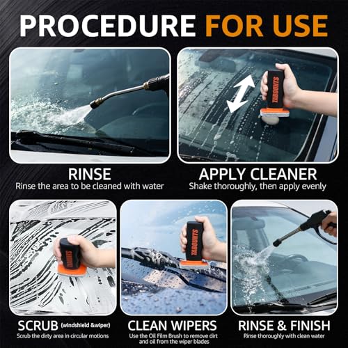 for 2 Glass Emulsion Cleaner, Handheld Windshield Brush with 100 mL Windshield Oil Film Remover, Cleans Oil, Grime Fog, Glass Emulsion Glass Oil Film Remover (2 pack) Subscribe - image 4