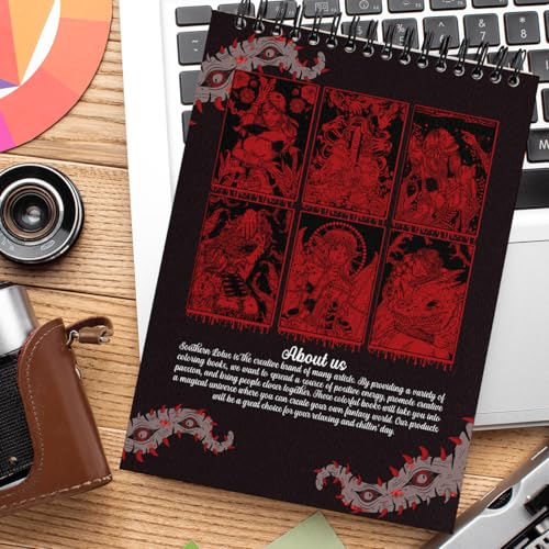 SOUTHERN LOTUS Creepy Beauty Coloring Book Wirebound for Adults Women Girls with Horror Holiday Birthday Art Lover Gifts Relieve Stress Relaxation Mindfulness by SOUTHERN LOTUS - Used condition - Image 6