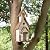 Glitzhome 23.62" H Birdhouse Rustic Tall Church Hand Painted Wood White Extra-Large Bird House for Outside