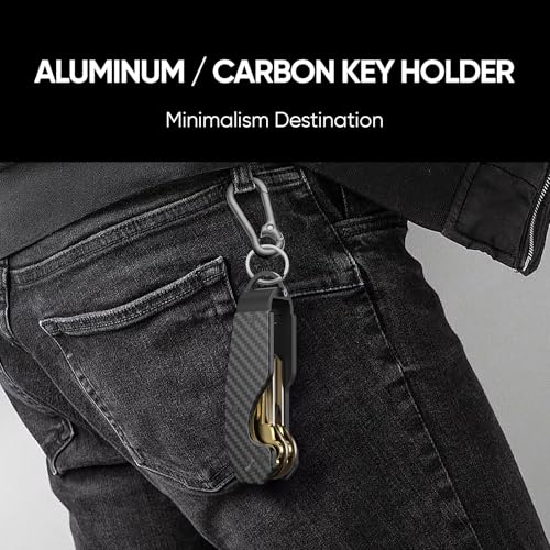 Image of QEG Key Organizer,Keyholder Keychain, Compact Metal Key Case, Minimalist Key Fob,Keychain For Men,Holds 2-6keys