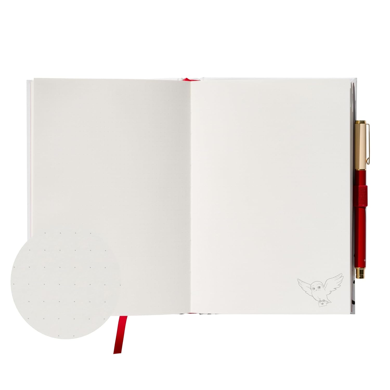 Grupo Erik A5 Notebook & Pen Set - Harry Potter Gifts | Bullet Journal Dotted Note Book, Dotted Notebook A5 Sketchbook | Hedwig Harry Potter Stationery Gifts Under 15 Pounds