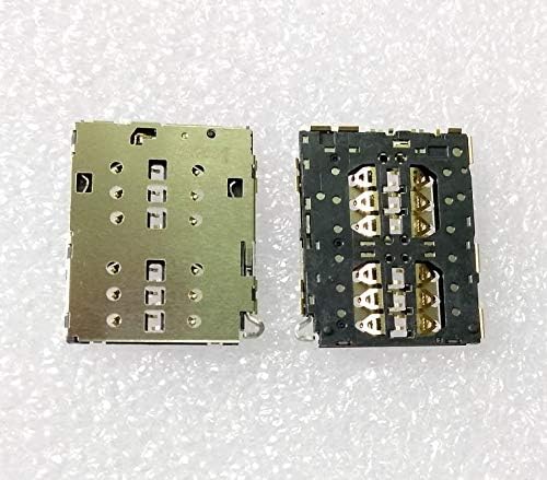 Lysee Mobile Phone Flex Cables - 10PCS For Motorola Moto G6 Sim Card Reader Tray Socket Slot Holder Replacement Part - (Color: dual black)