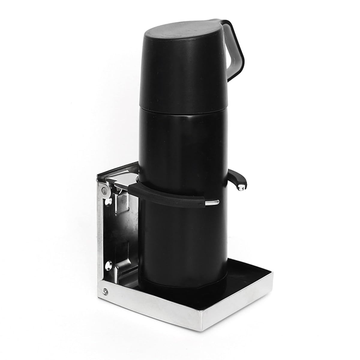Set mit 2 verstellbaren, zusammenklappbaren Getränkehaltern mit Tablett, 304 Edelstahl, für Boot, LKW, Wohnmobil, Wohnwagen, Wohnmobilanhänger – Flaschen, Kaffee