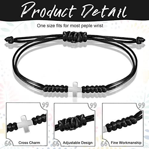 12 Pieces Cross Bracelet Adjustable Friendship Bracelets Handmade Braided Bracelet Colorful Rope Cross Charm Bracelets Matching Couple Bracelets For Women Men Teen Girls Boys Kids #TOP1