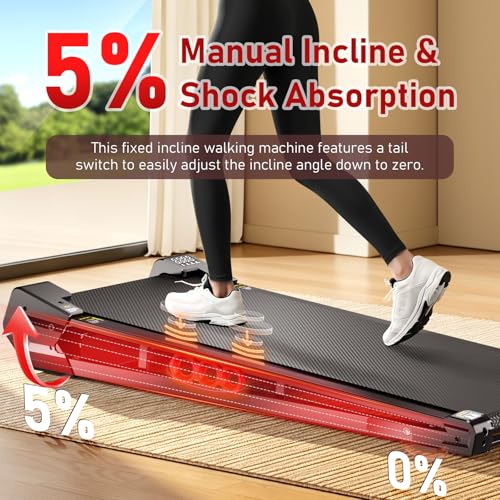 Image of FUNRAY Under Desk Vibration Walking Pad - 3 in 1 Vibration Plate Treadmill with Remote Control, Quiet Brushless with 5% Manual Incline, Portable for Home Office