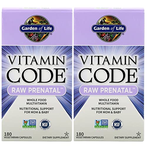 Garden Of Life, Vitamin Code, (2 Pack) Raw Prenatal, 180 Vegetarian Capsules #TOP18